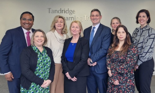 Pictured L-R: Suresh Shan, Sarah George, Debbie Gregori, Rebecca Plaskitt, Paul Foster, Nina Gambier, Nikki Mace & Rachel Jewitt